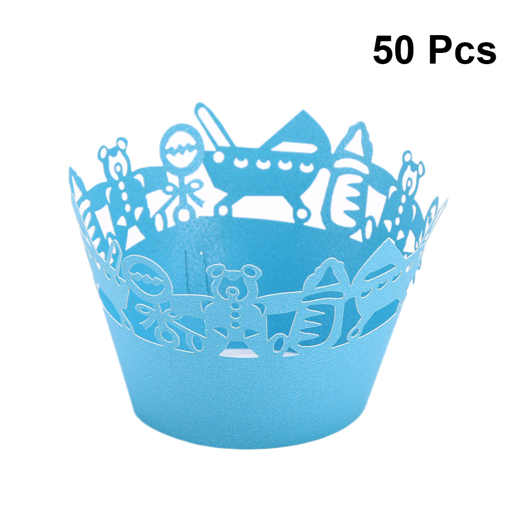 Plastic Cup 50Pcs - 50pcs Carriage Cut Cupcake Wrapper Liner