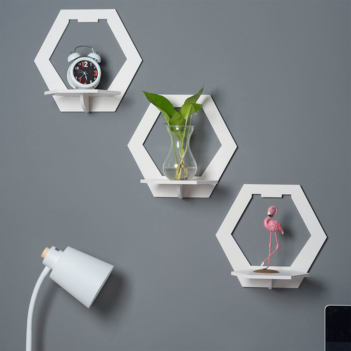 Flower Wall Panel - 3Pcs Wall Organizer Wall Shelf Set