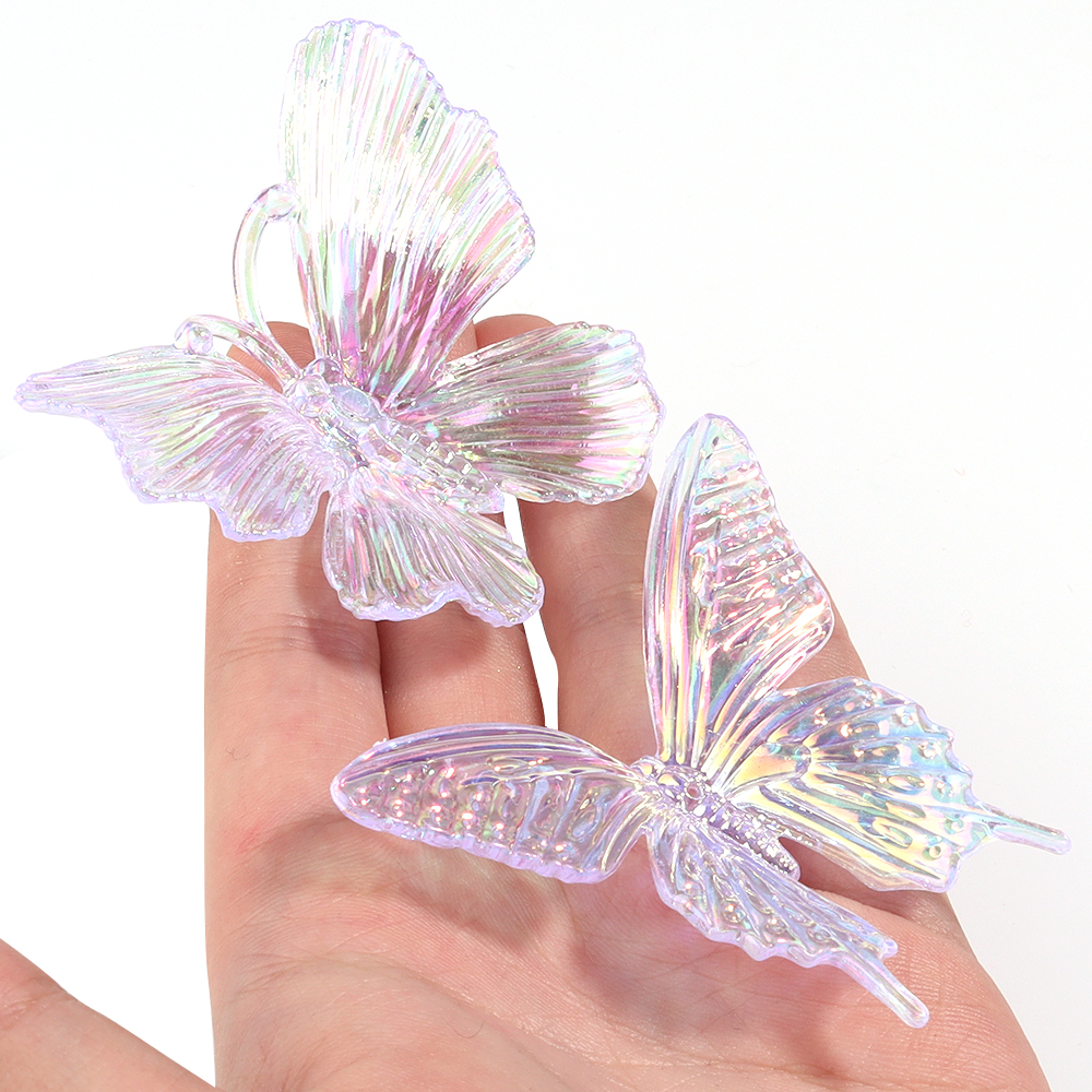 Event Suppliers - 5pcs Acrylic Butterfly Gradient Color Transparent