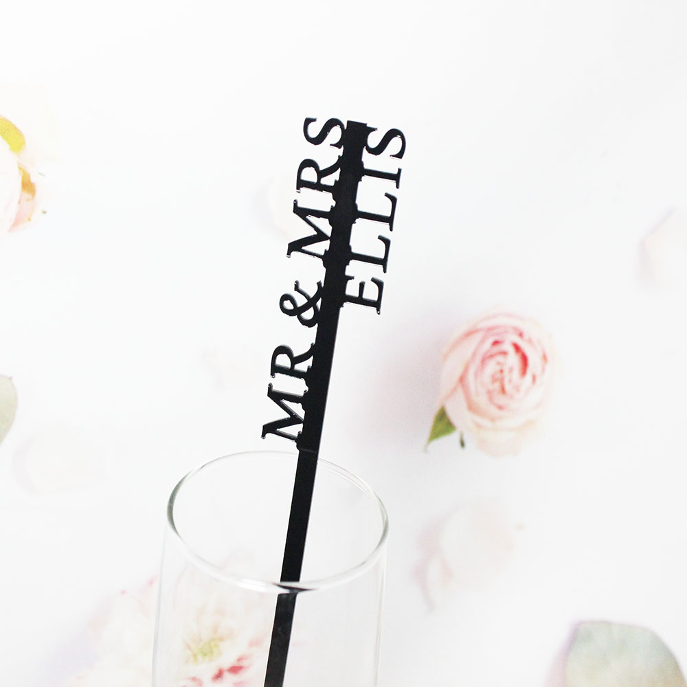 Centerpiece Stick - Personalized Drink Stirrers Wedding Drink tags