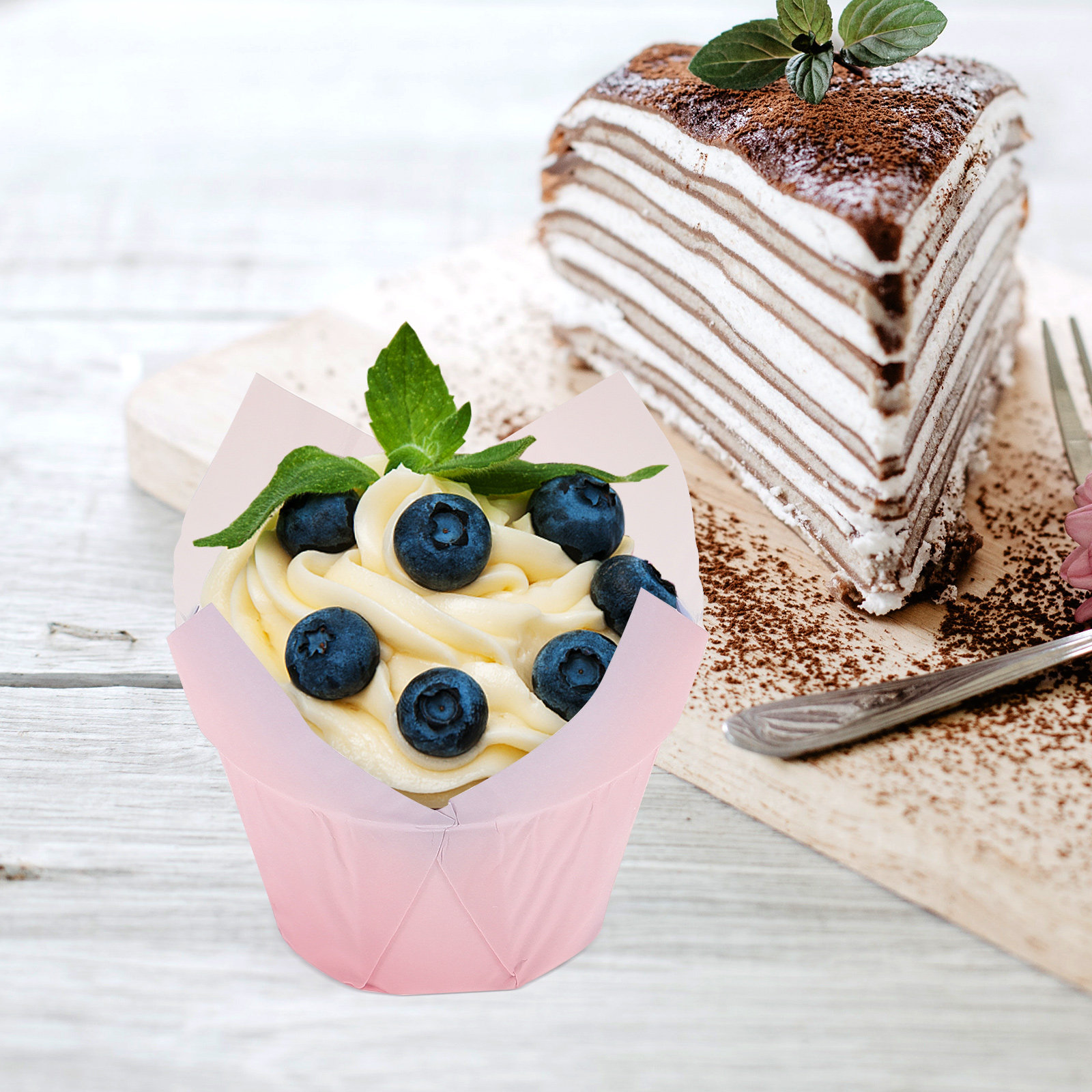 Plastic Cup 50Pcs - 50Pcs Tulip Cupcake Liners Paper Cups