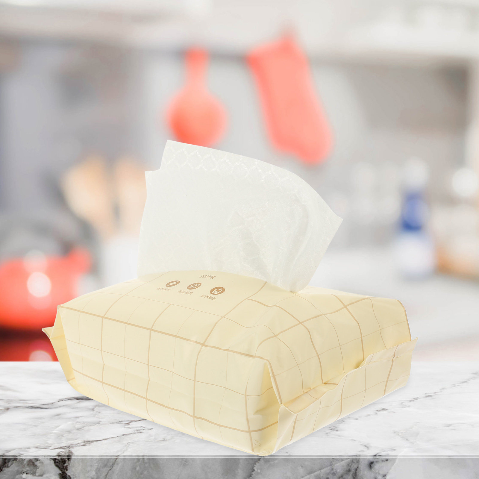 Table Cloth Disposable - 5 Bags Disposable Cleaning Cloths Non-Woven
