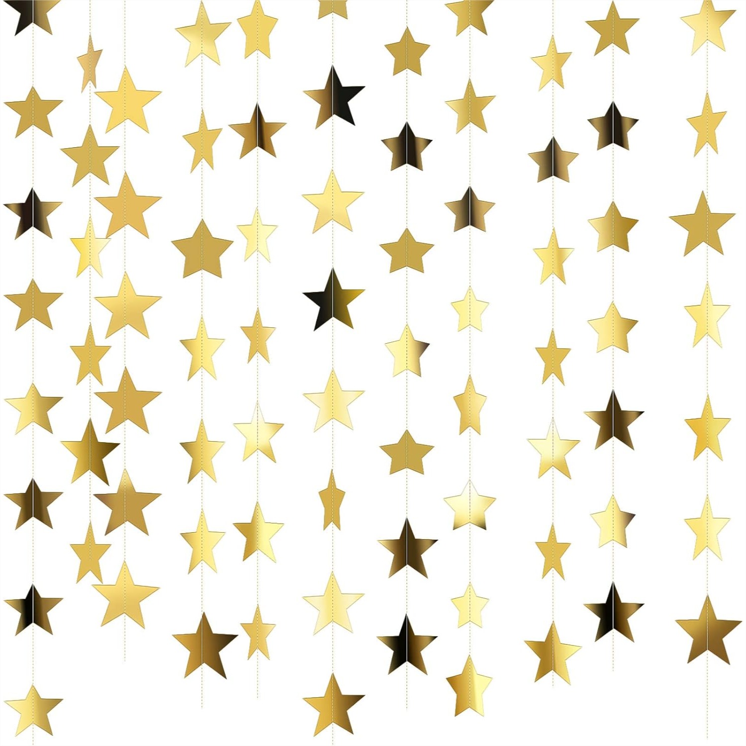 Party Banner Gold - 130ft Star Garland Banner for Graduation