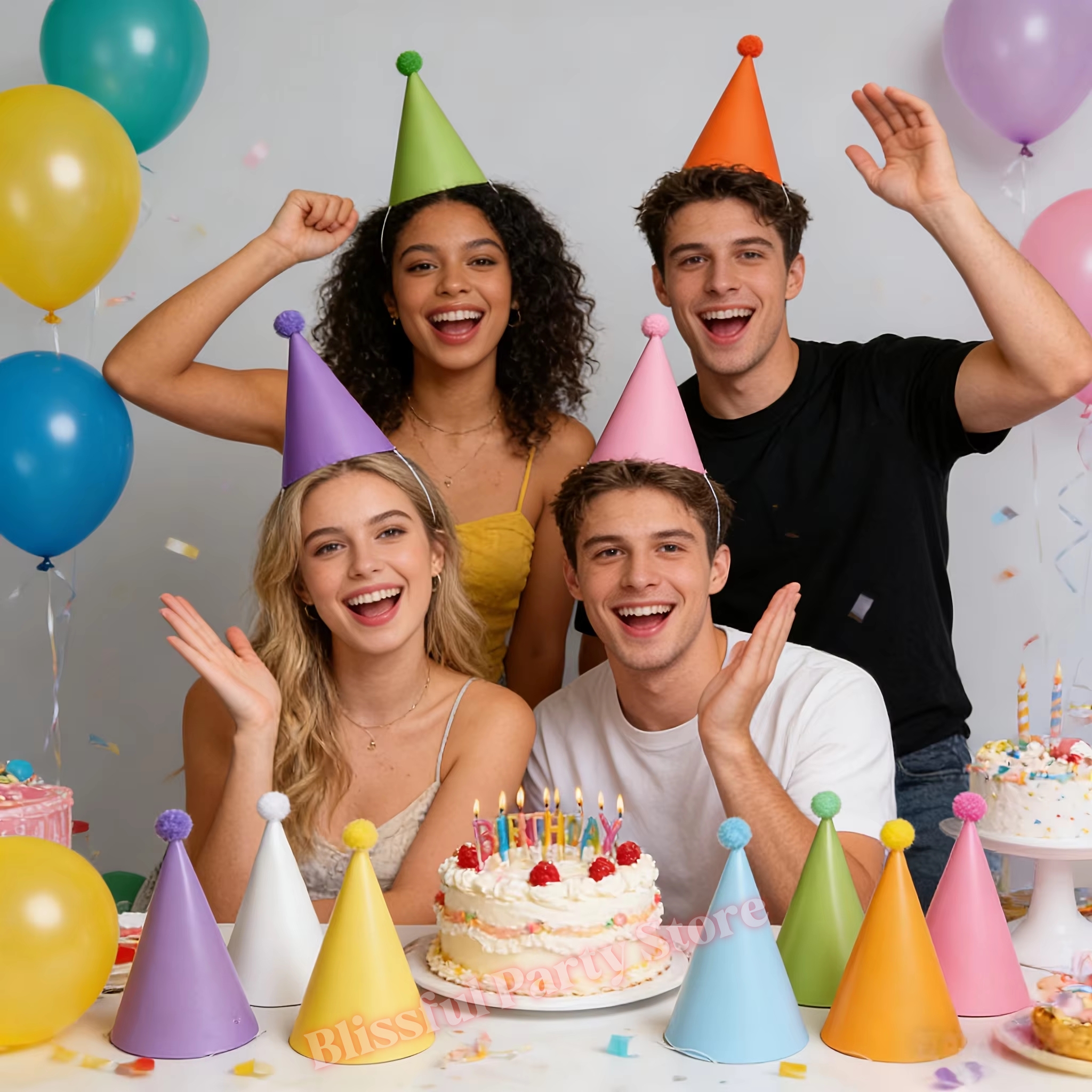 Colorful Birthday Party Hats M - Party Hat Cone review and price