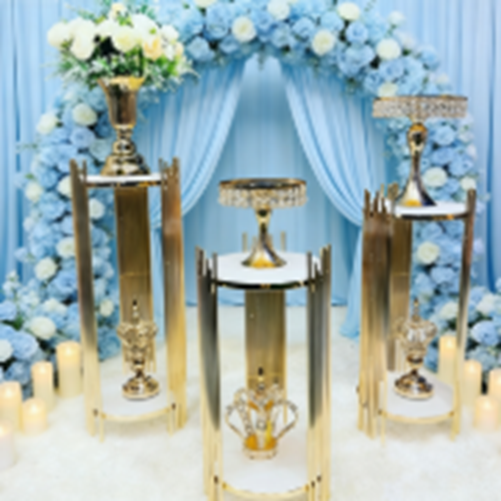 decoration gold metal walkway  - Dessert Table Backdrop review and price