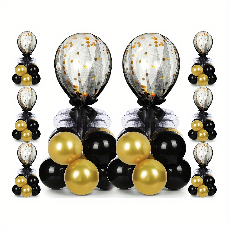 8 Set, Black & Gold Balloon Ce - Centerpiece Stick review and price