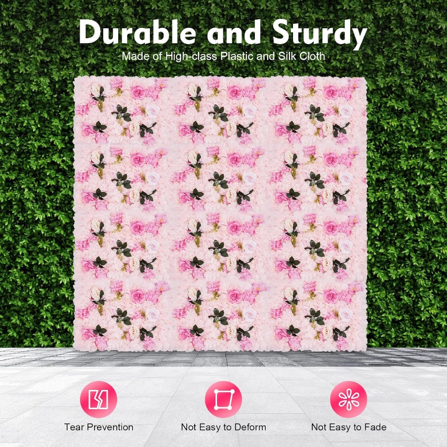 12 Pack Artificial Flower Wall - Flower Wall Panel review and price