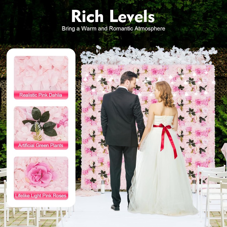 12 Pack Artificial Flower Wall - Flower Wall Panel review and price