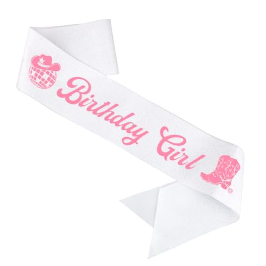 Birthday Girl Sash Pink Disco  - Birthday Sash Glitter review and price