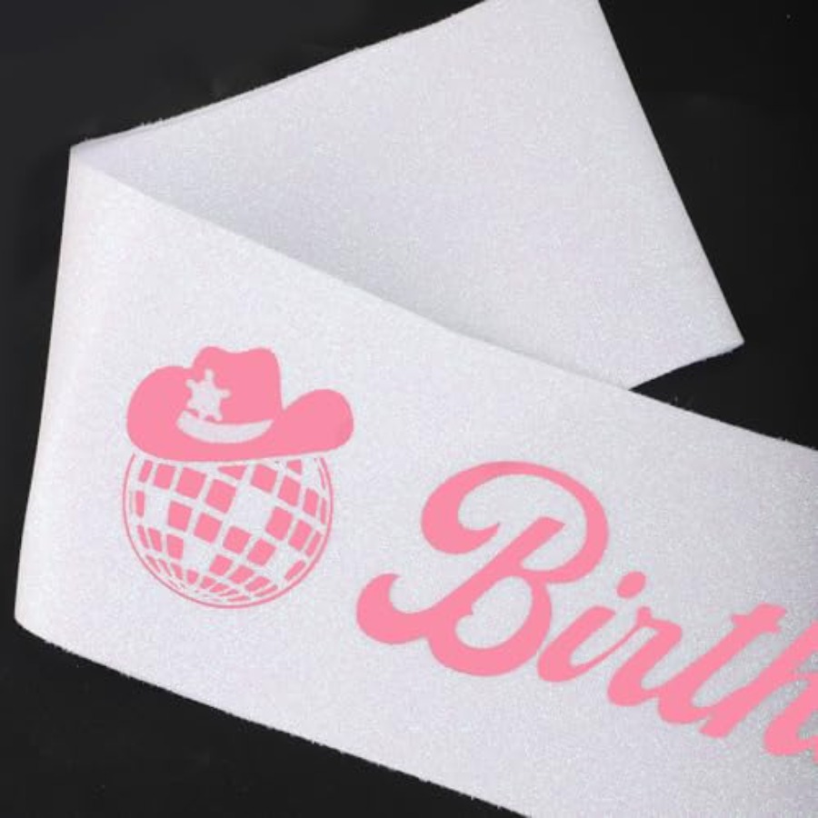 Birthday Girl Sash Pink Disco  - Birthday Sash Glitter review and price