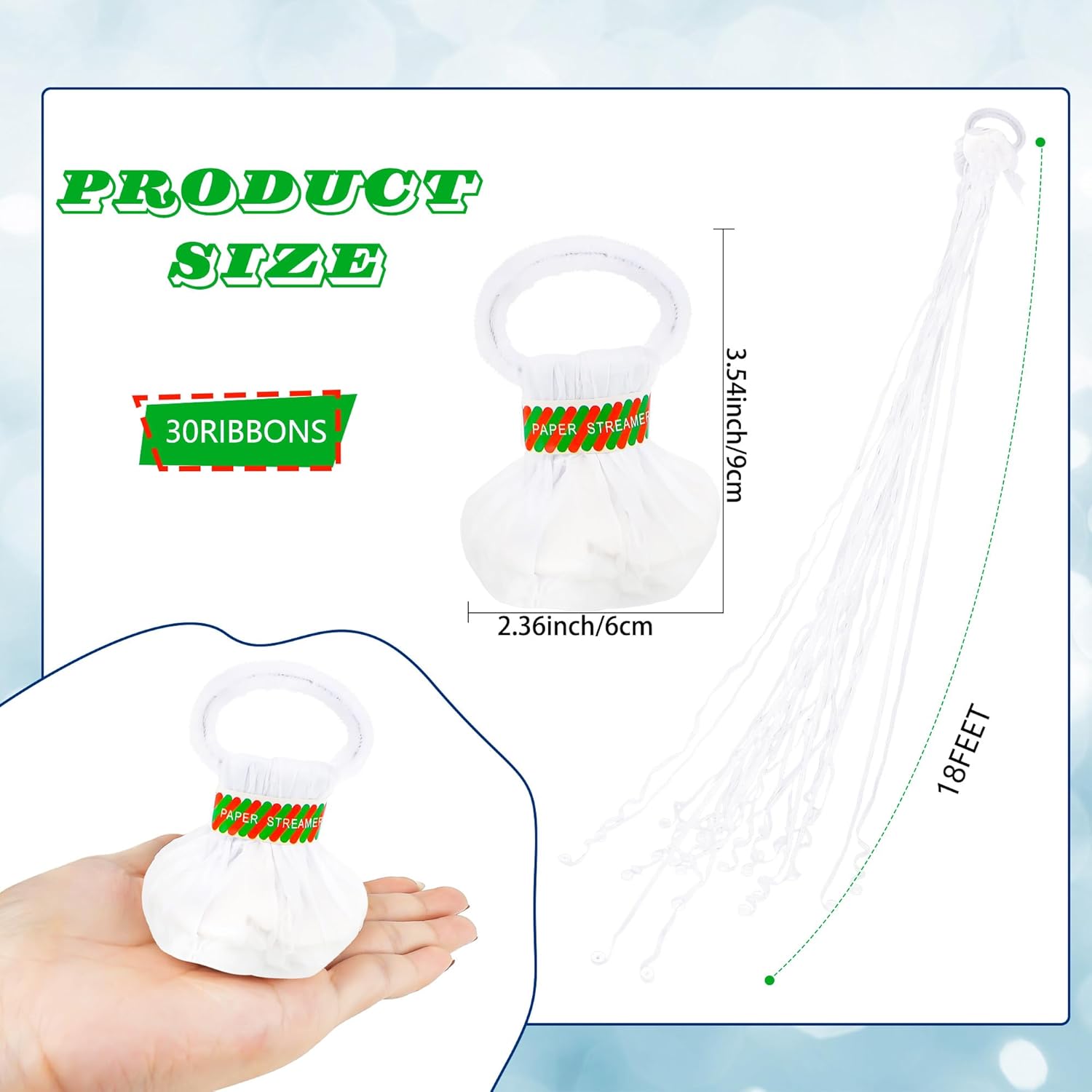 10pcs White Streamers Poppers  - Confetti Cannon Tube review and price