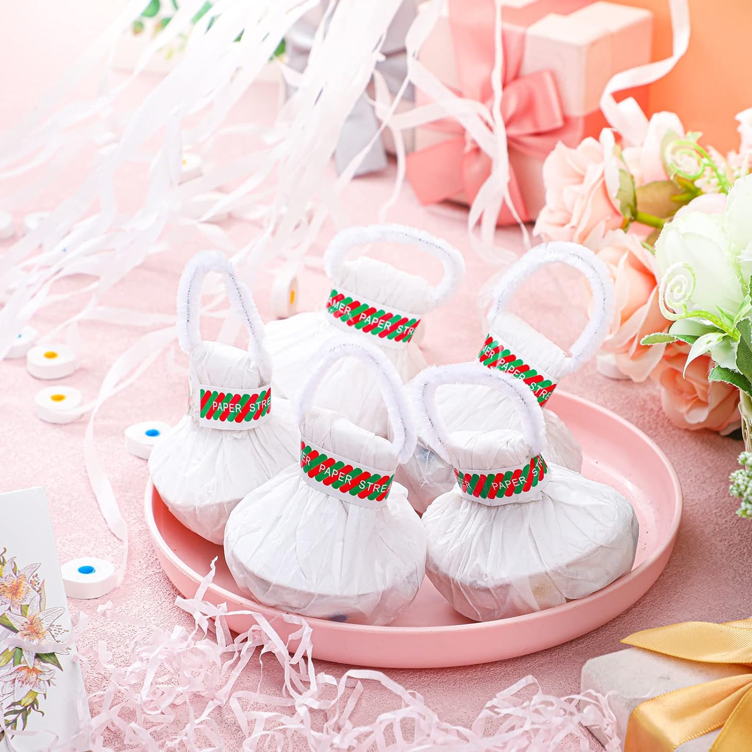 10pcs White Streamers Poppers  - Confetti Cannon Tube review and price