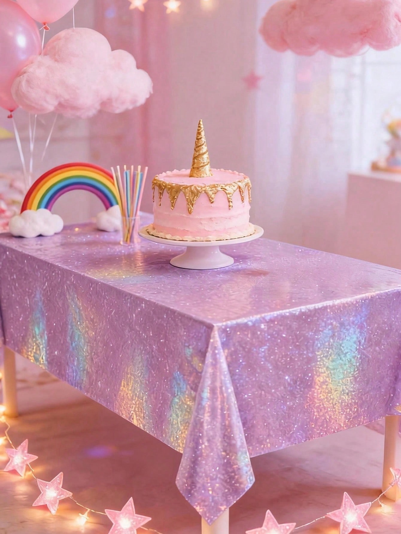 1pc Laser Purple Disposable Ta - Table Cloth Disposable review and price