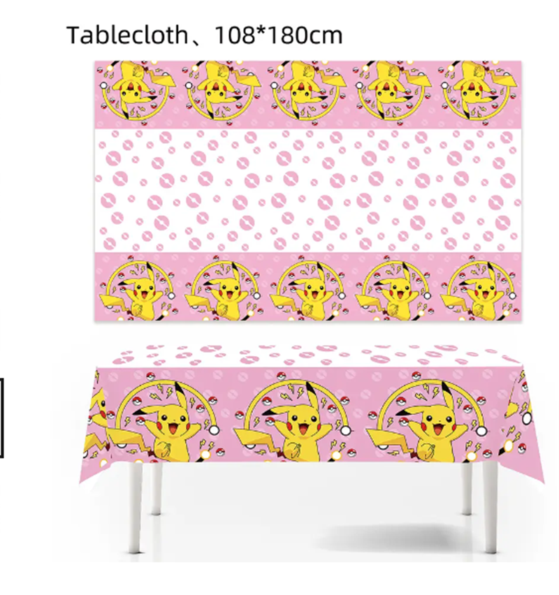 1pc Pikachu Pokemon Tablecloth - Table Cloth Disposable review and price