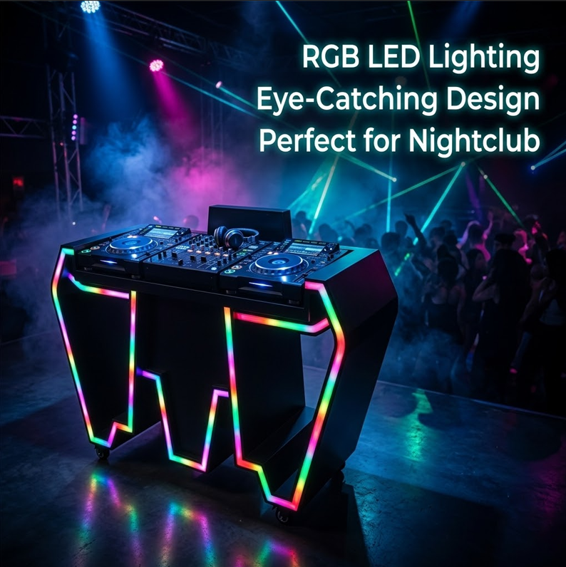 Custom Metal LED DJ Booth Tabl - Event Suppliers review and price