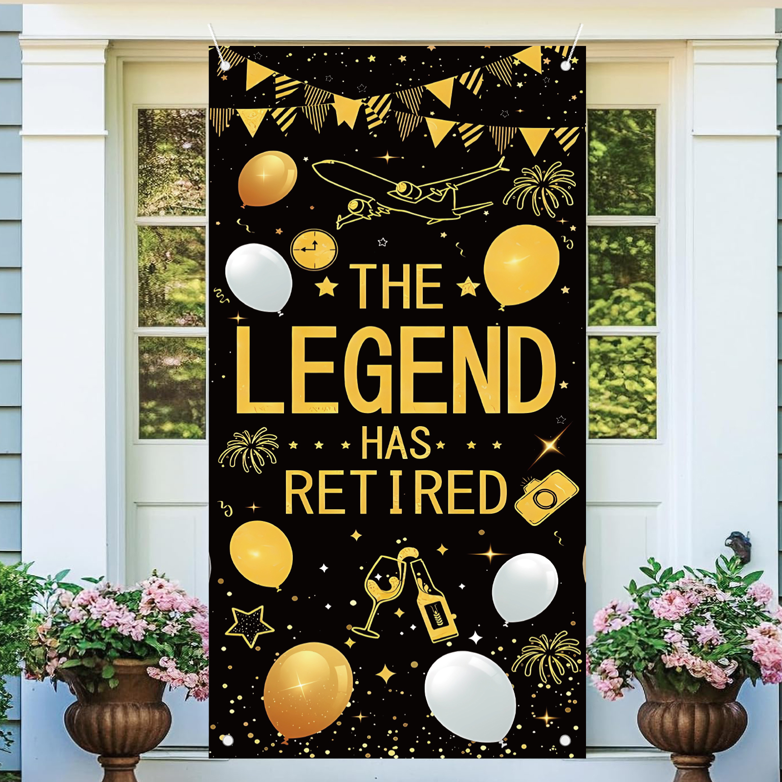 Retirement Party Decorations f - Party Banner Gold review and price