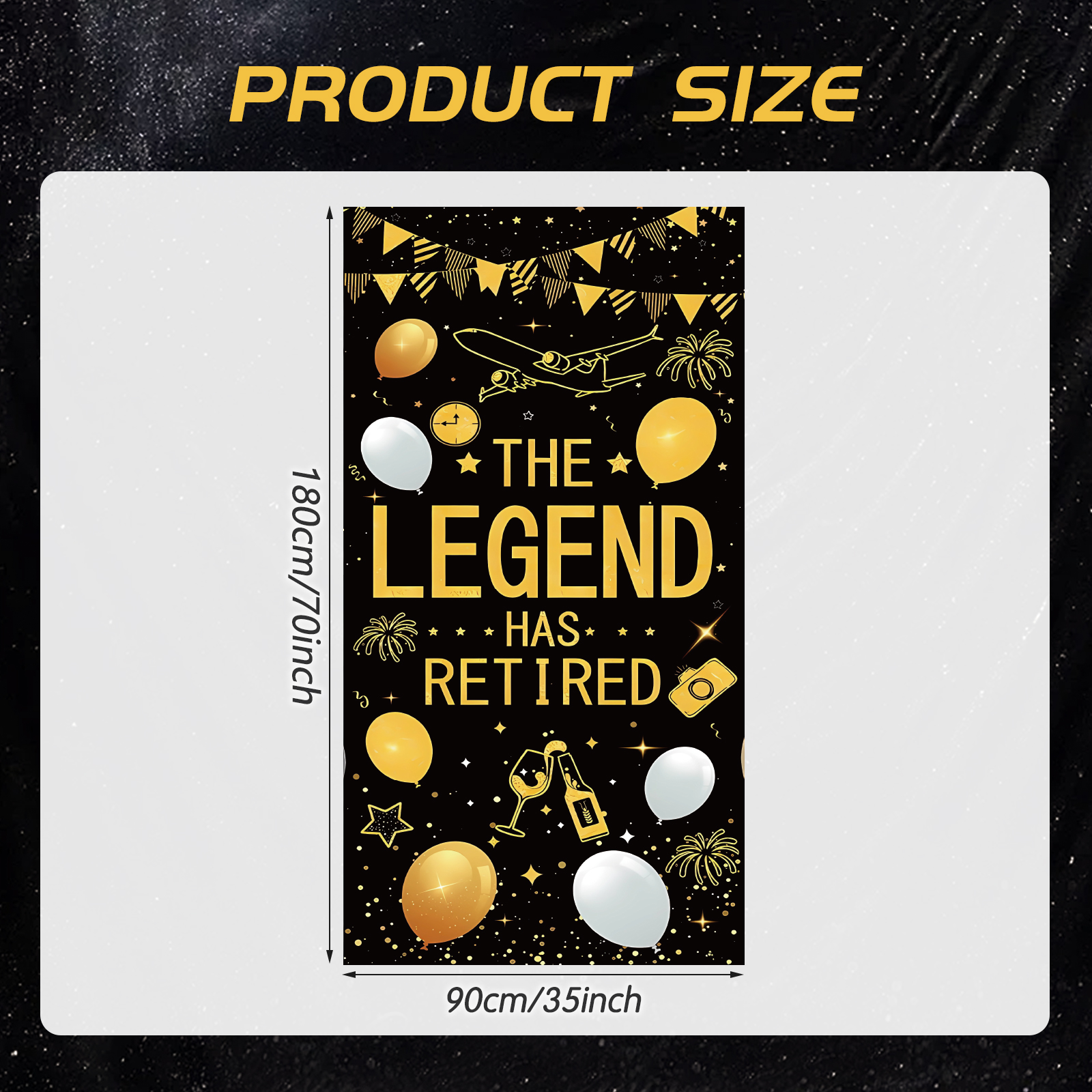 Retirement Party Decorations f - Party Banner Gold review and price