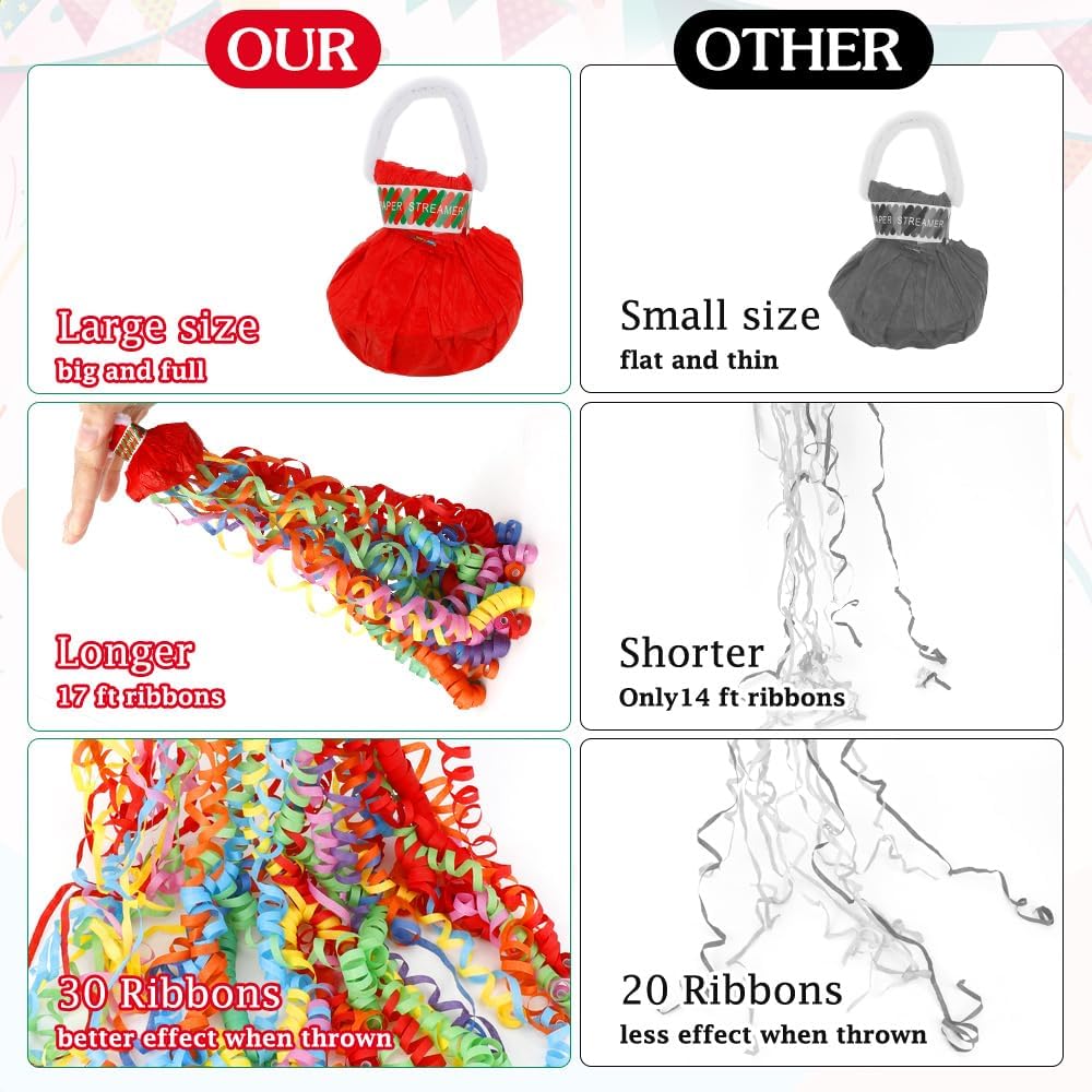 Throw Streamers Hand Throw Con - Confetti Cannon Tube review and price