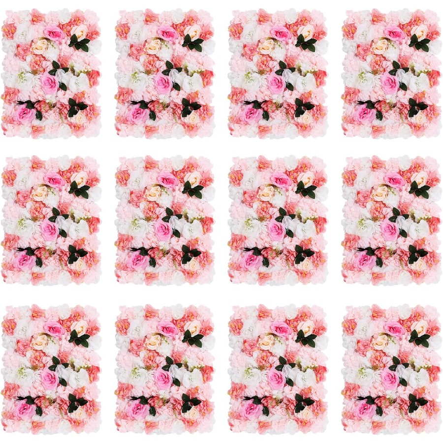 12 Pack Artificial Flower Wall - Flower Wall Panel review and price