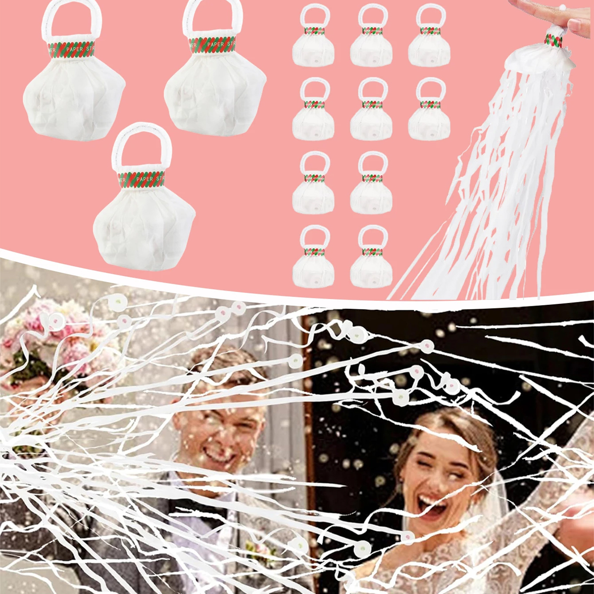 10Pcs Romantic White Hand-Thro - Confetti Cannon Tube review and price