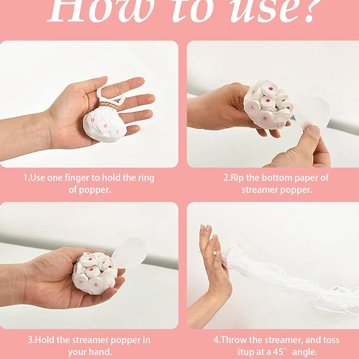 10Pcs Romantic White Hand-Thro - Confetti Cannon Tube review and price