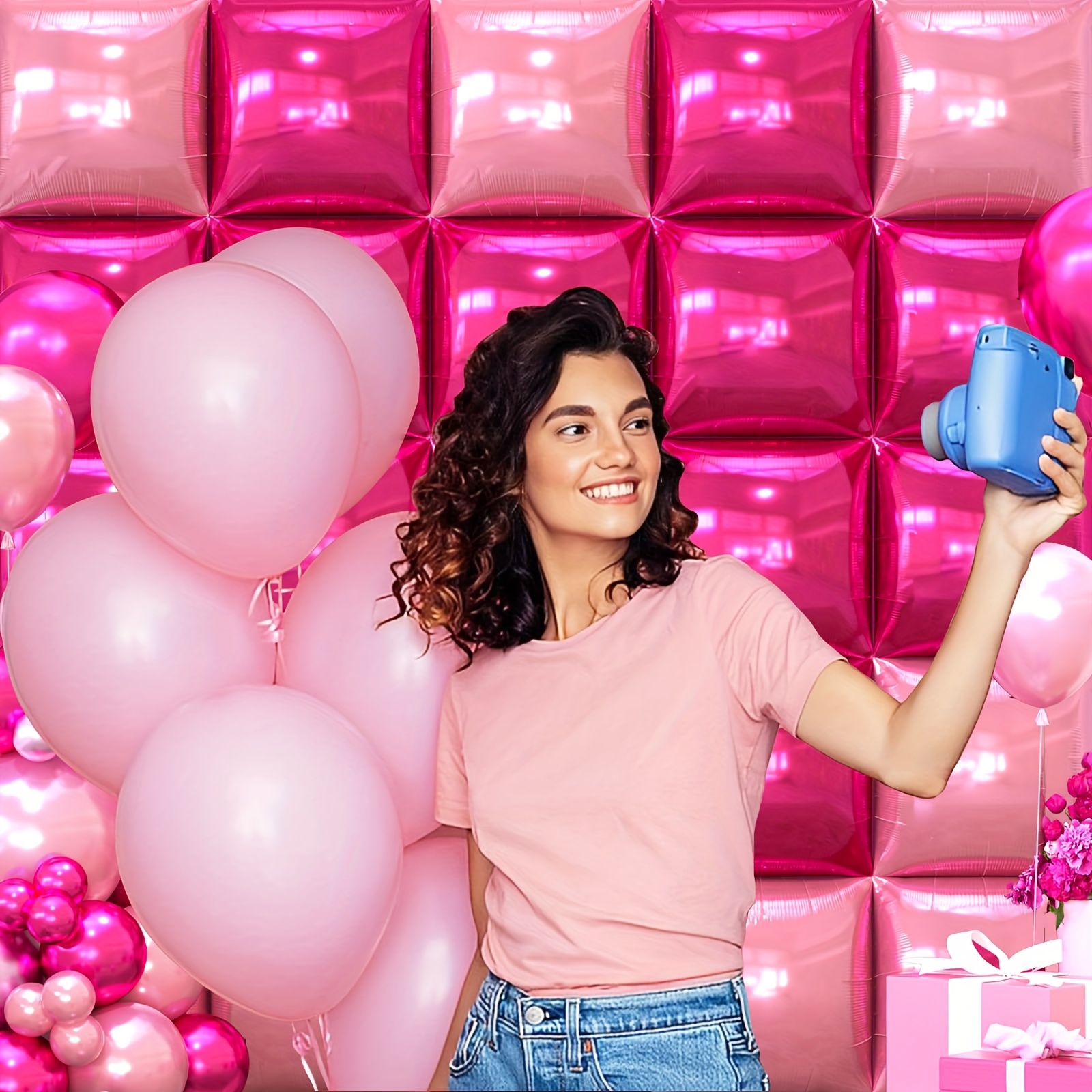 25pcs Magenta Pink Square Foil - Balloon Arch Kit review and price