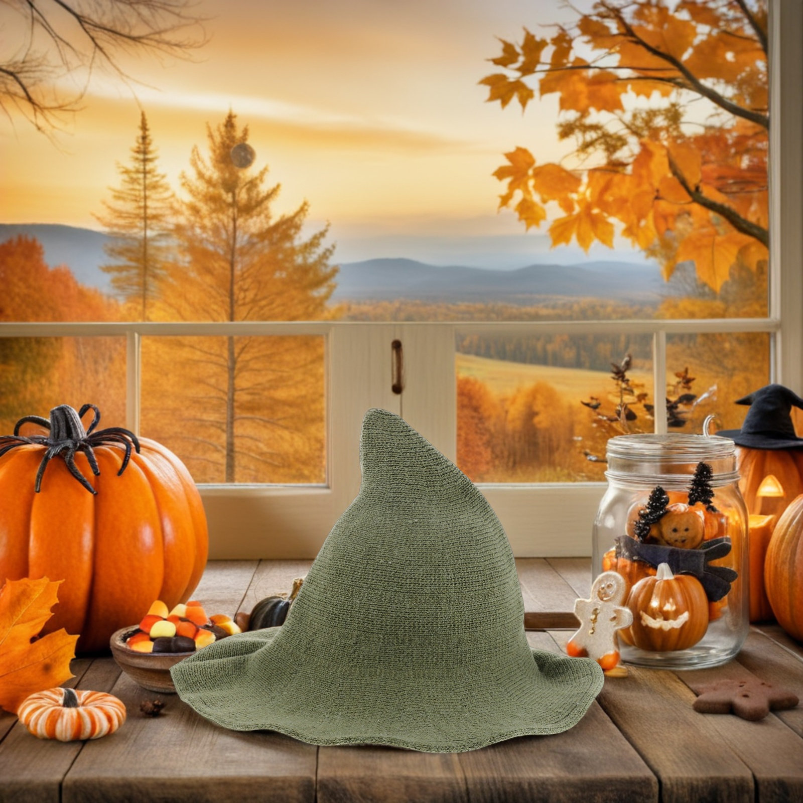 Halloween Witch Hat Wool Blend - Party Hat Cone review and price