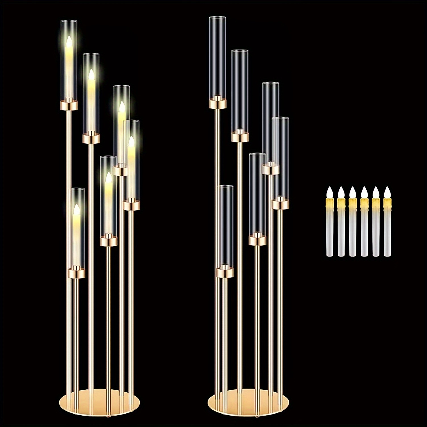 2 Sets Floor Candelabra 6 Arms - Centerpiece Stick review and price