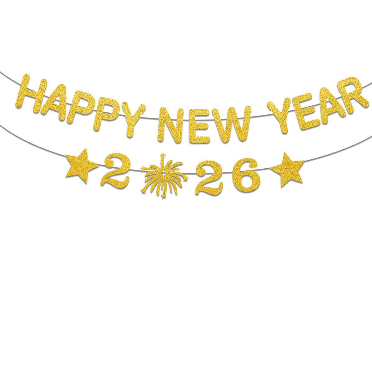1Set 2026 Happy New Year Decor - Party Banner Gold review and price