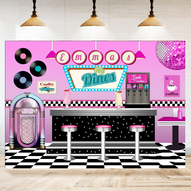 50s Diner Photography Backdrop - Dessert Table Backdrop review and price