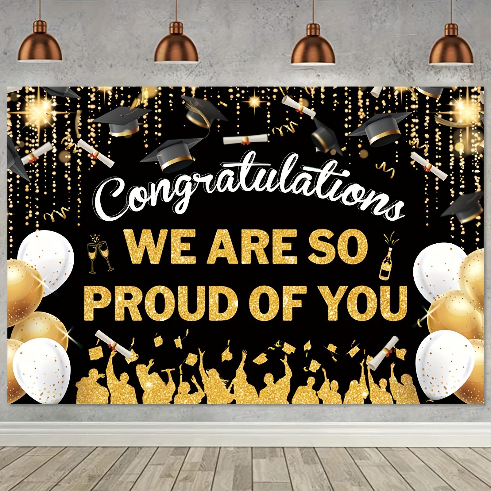 2D FlatGraduation Party Banner - Party Banner Gold review and price