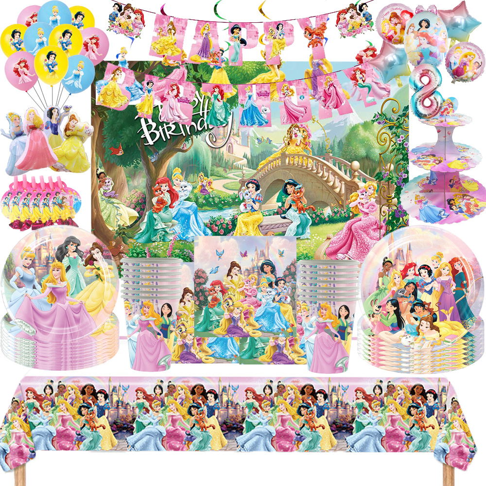 Princess Birthday Party Pink P - Table Cloth Disposable review and price