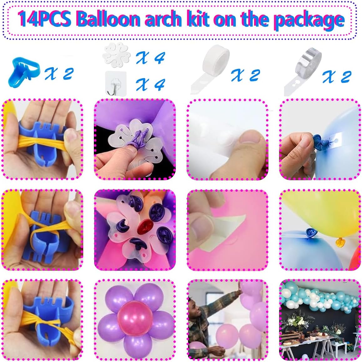 Electric Balloon Pump with 14  - Balloon Arch Kit review and price