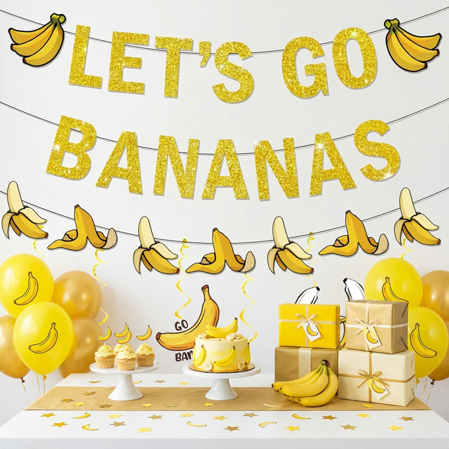 Yellow Bananas Birthday Banner - Let'S Party Event Supply review and price