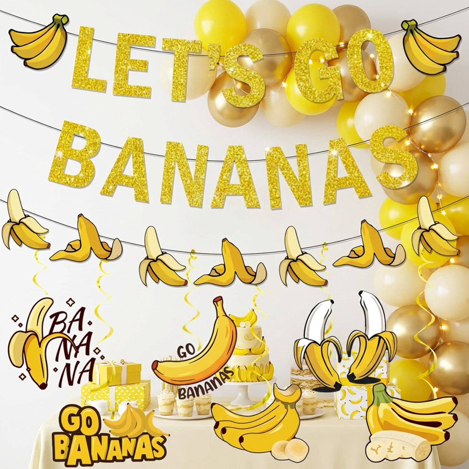 Yellow Bananas Birthday Banner - Let'S Party Event Supply review and price