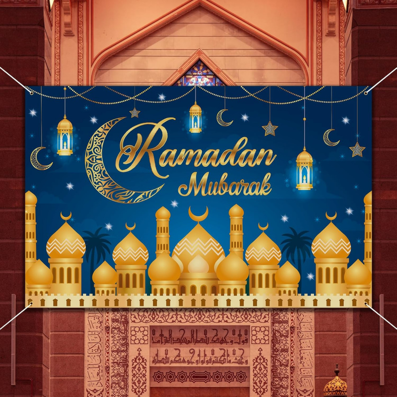 VIKAMA Ramadan Mubarak Blue Go - Party Banner Gold review and price