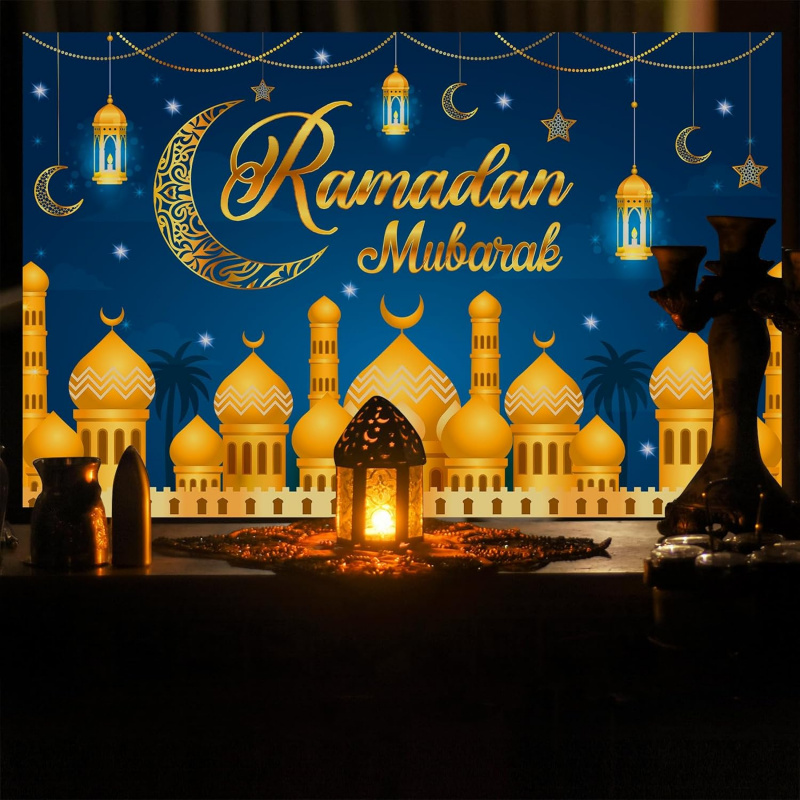 VIKAMA Ramadan Mubarak Blue Go - Party Banner Gold review and price
