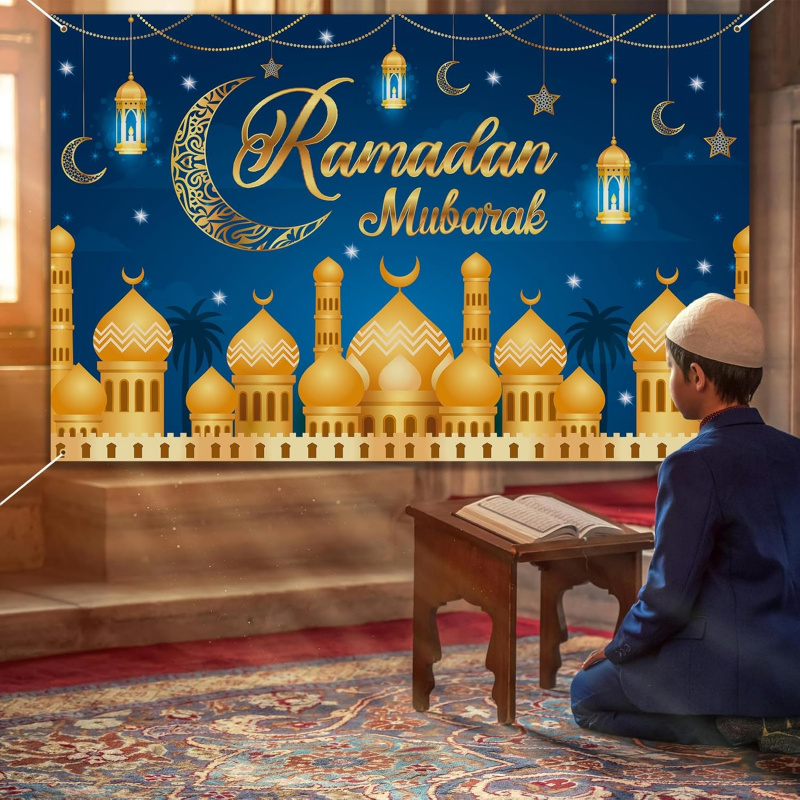 VIKAMA Ramadan Mubarak Blue Go - Party Banner Gold review and price
