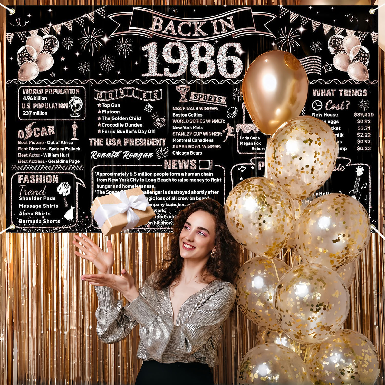 40th Birthday Decorations for  - Party Banner Gold review and price