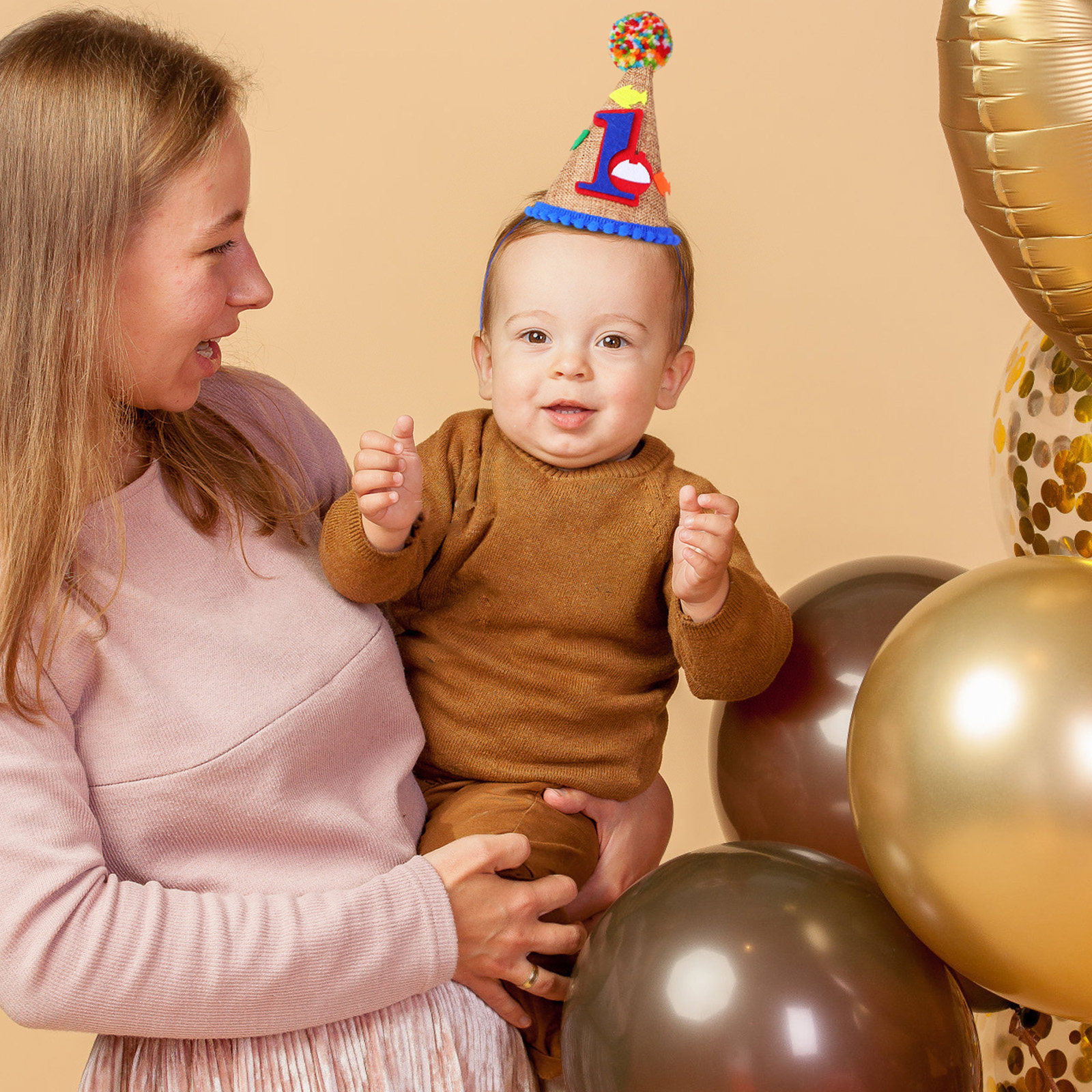 Baby Birthday Hat 1 Year Old F - Party Hat Cone review and price