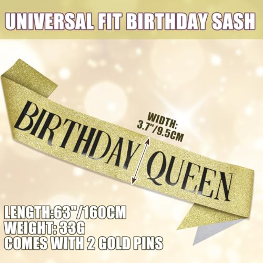 Birthday Queen Sash Glitter Go - Birthday Sash Glitter review and price