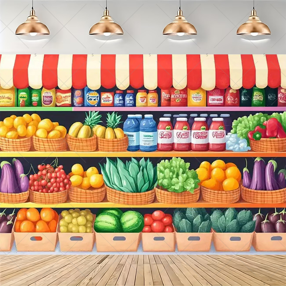 Colorful Supermarket Shelf Bac - Party Event Supply Store review and price