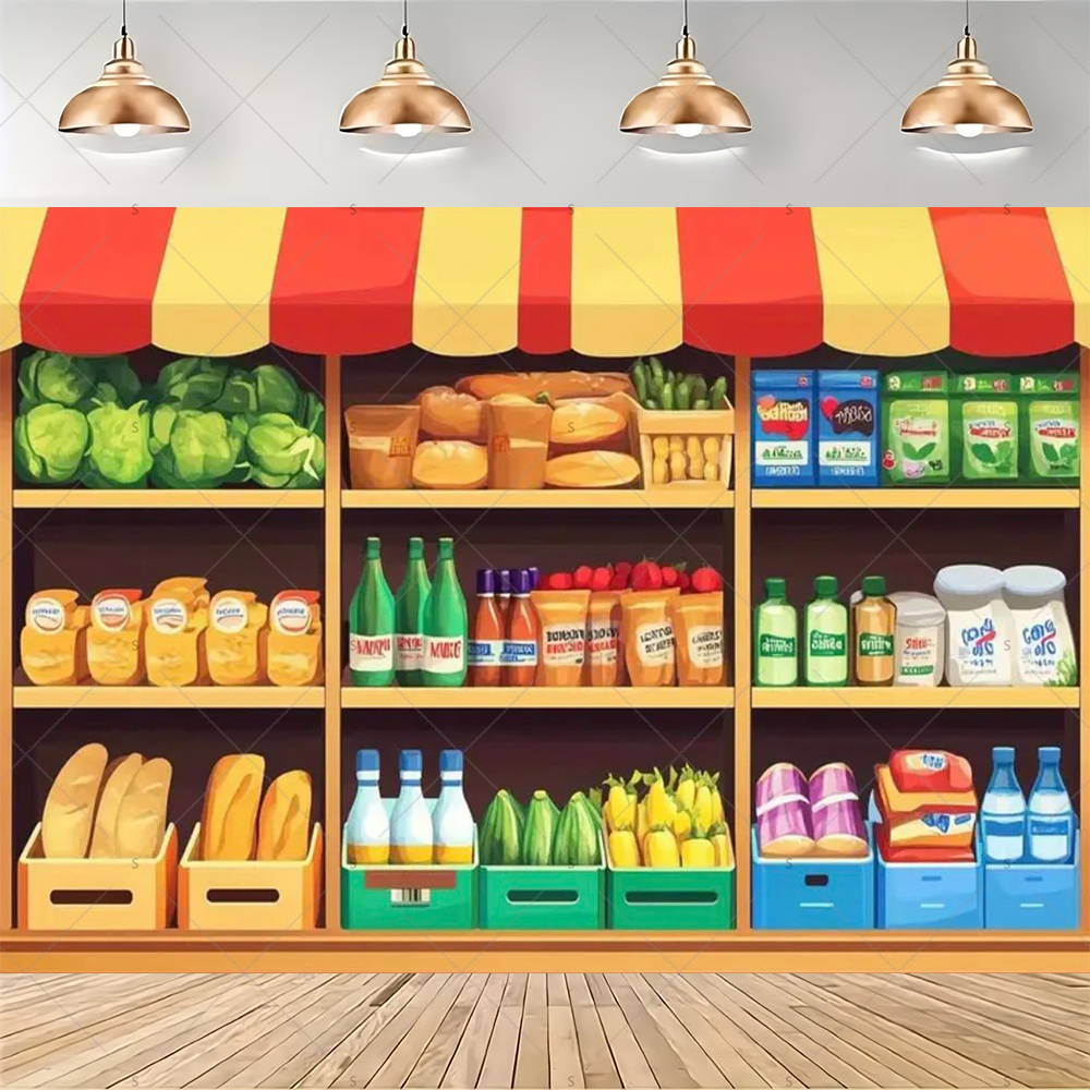 Colorful Supermarket Shelf Bac - Party Event Supply Store review and price