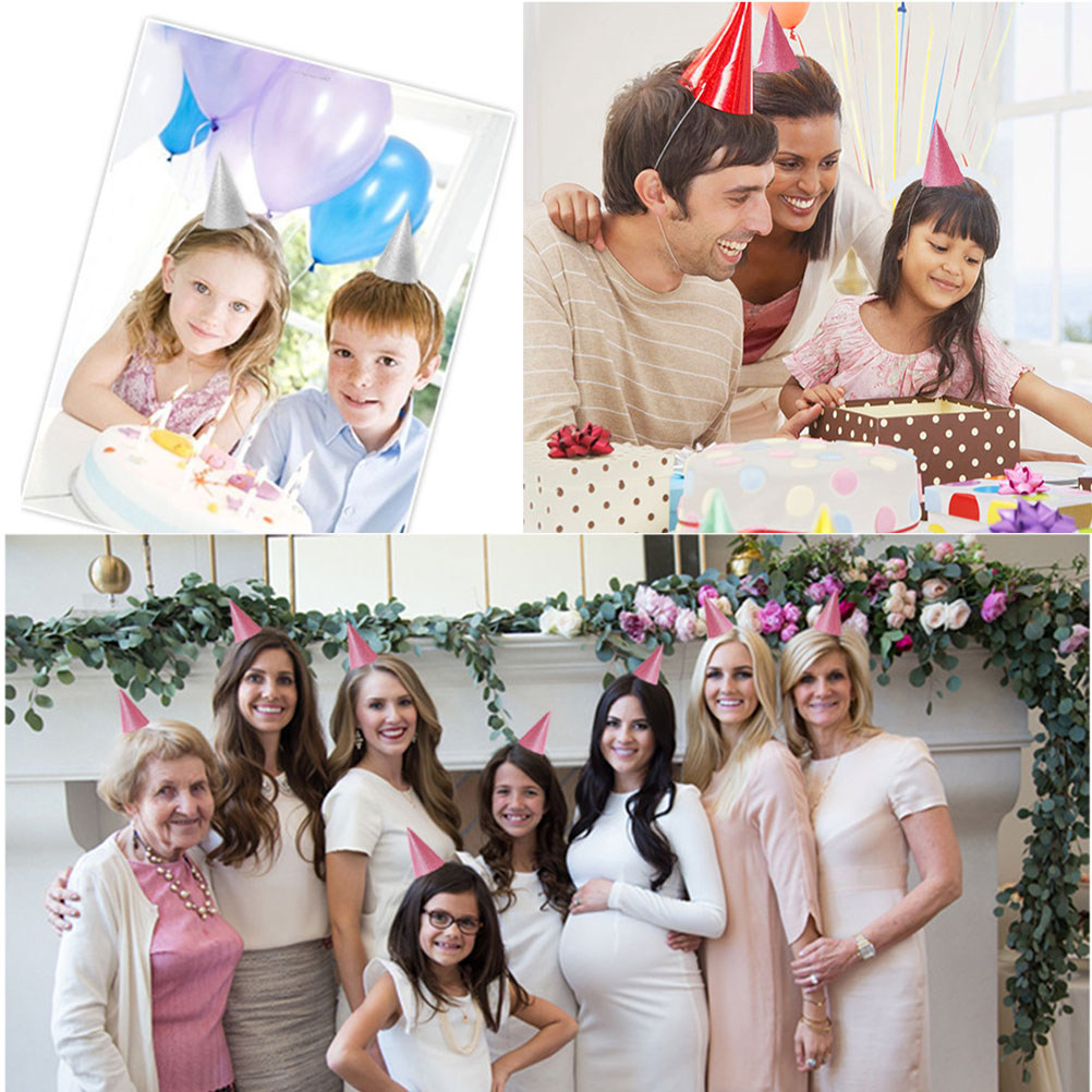 12Pcs Glitter Birthday Cone Ha - Party Hat Cone review and price