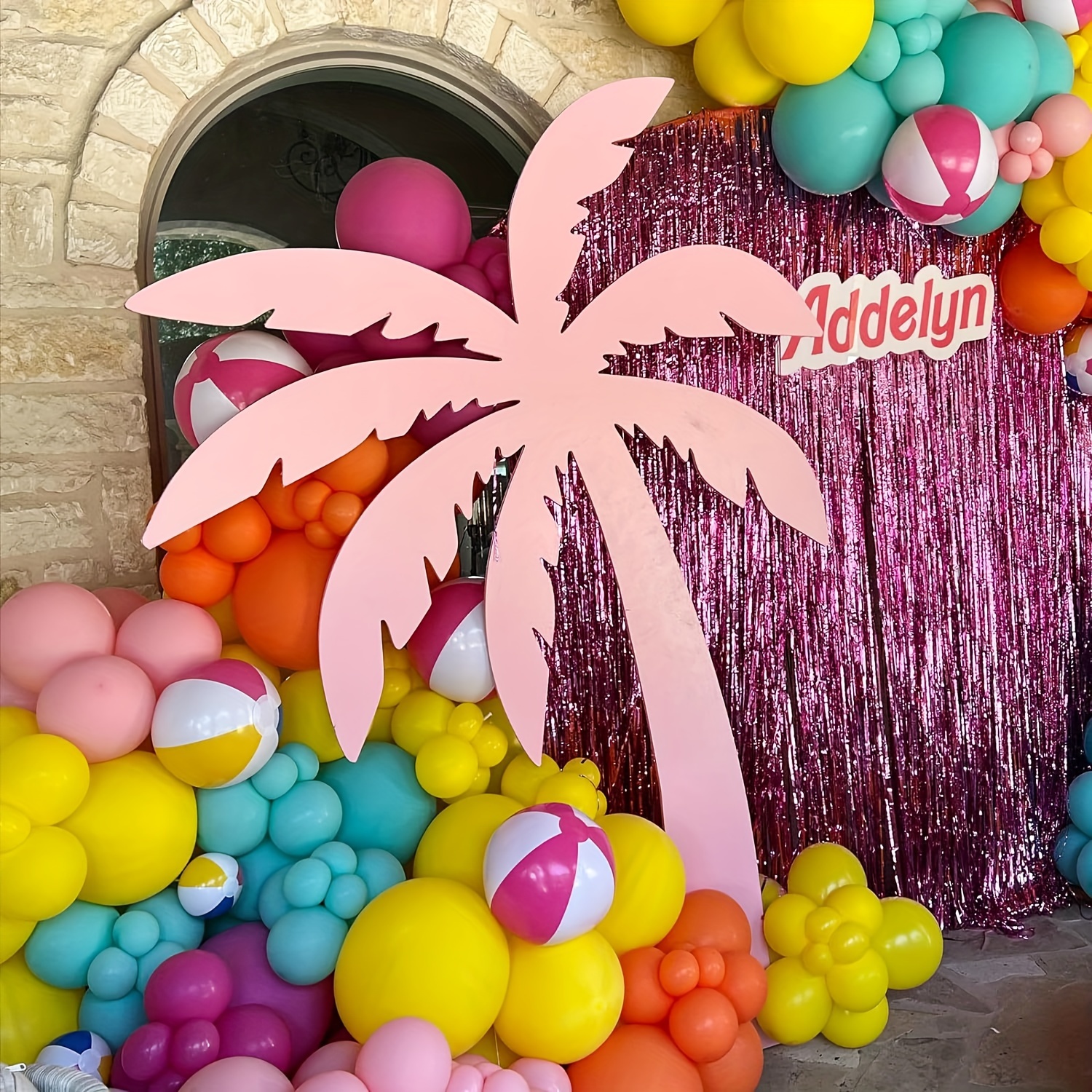 130pcs Pink Yellow Orange Ball - Balloon Arch Kit review and price