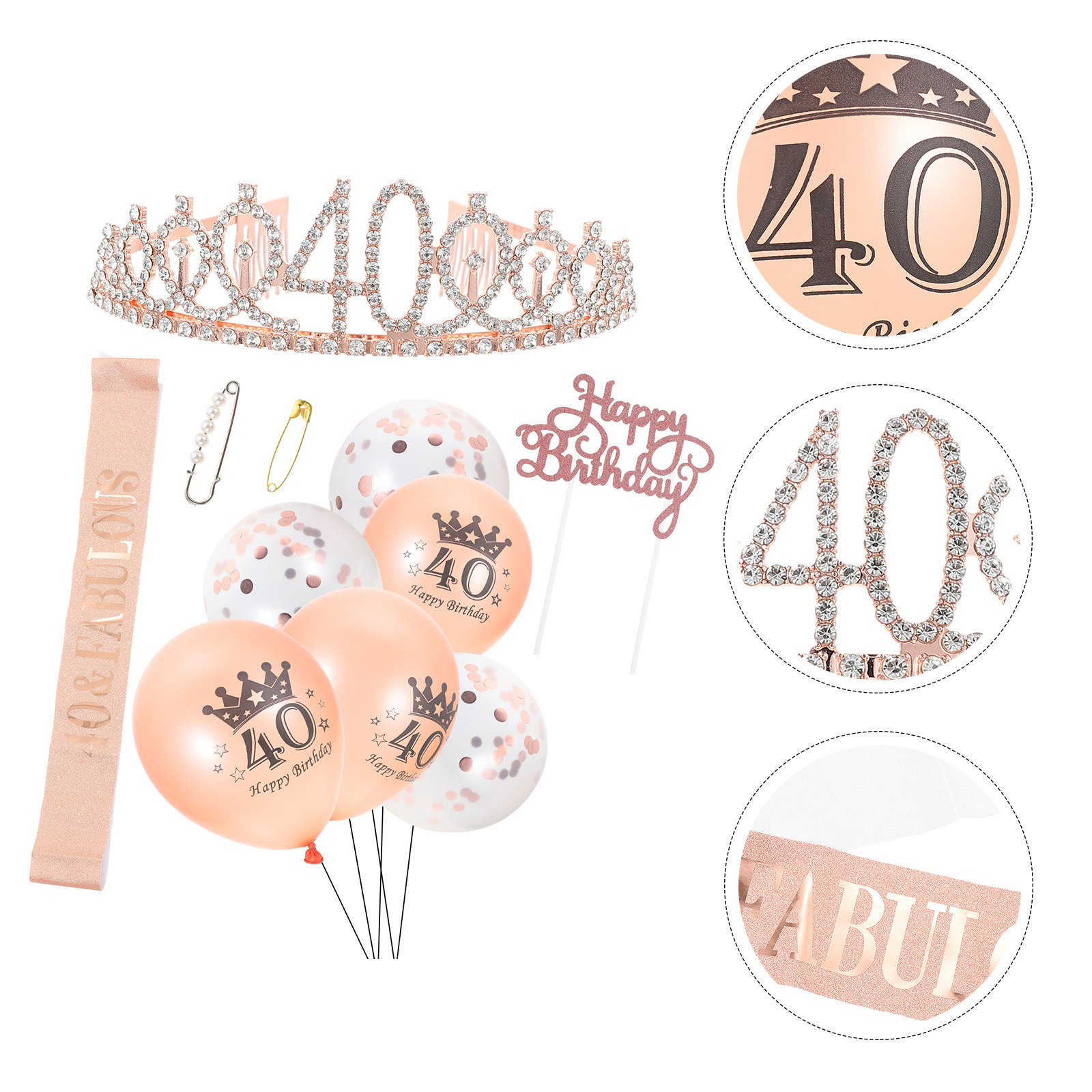 1Set Girl Birthday Crown and S - Birthday Sash Glitter review and price