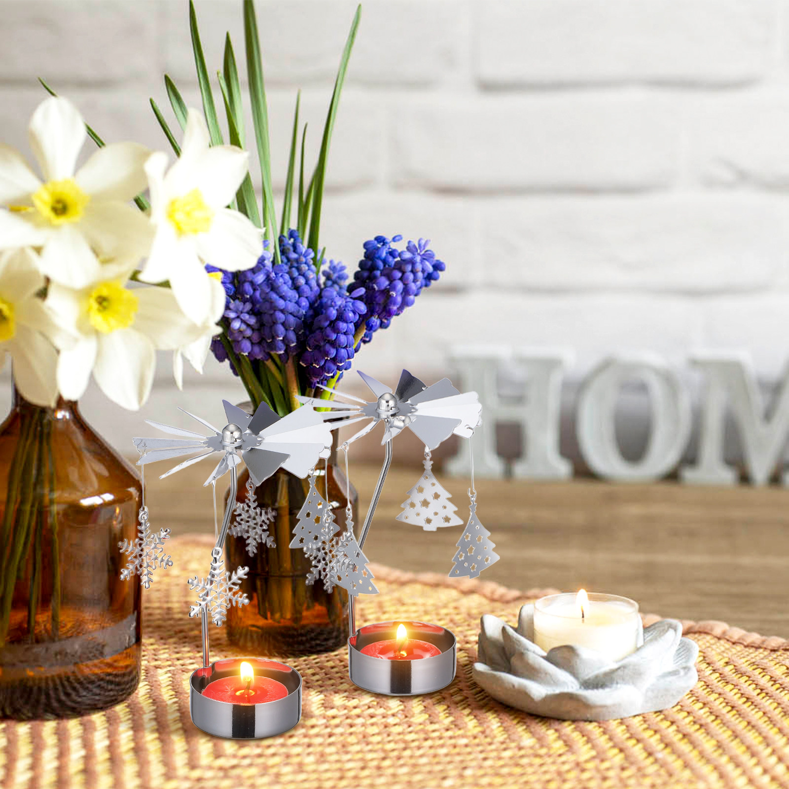 3Pcs Metal Rotating Candlehold - Centerpiece Stick review and price
