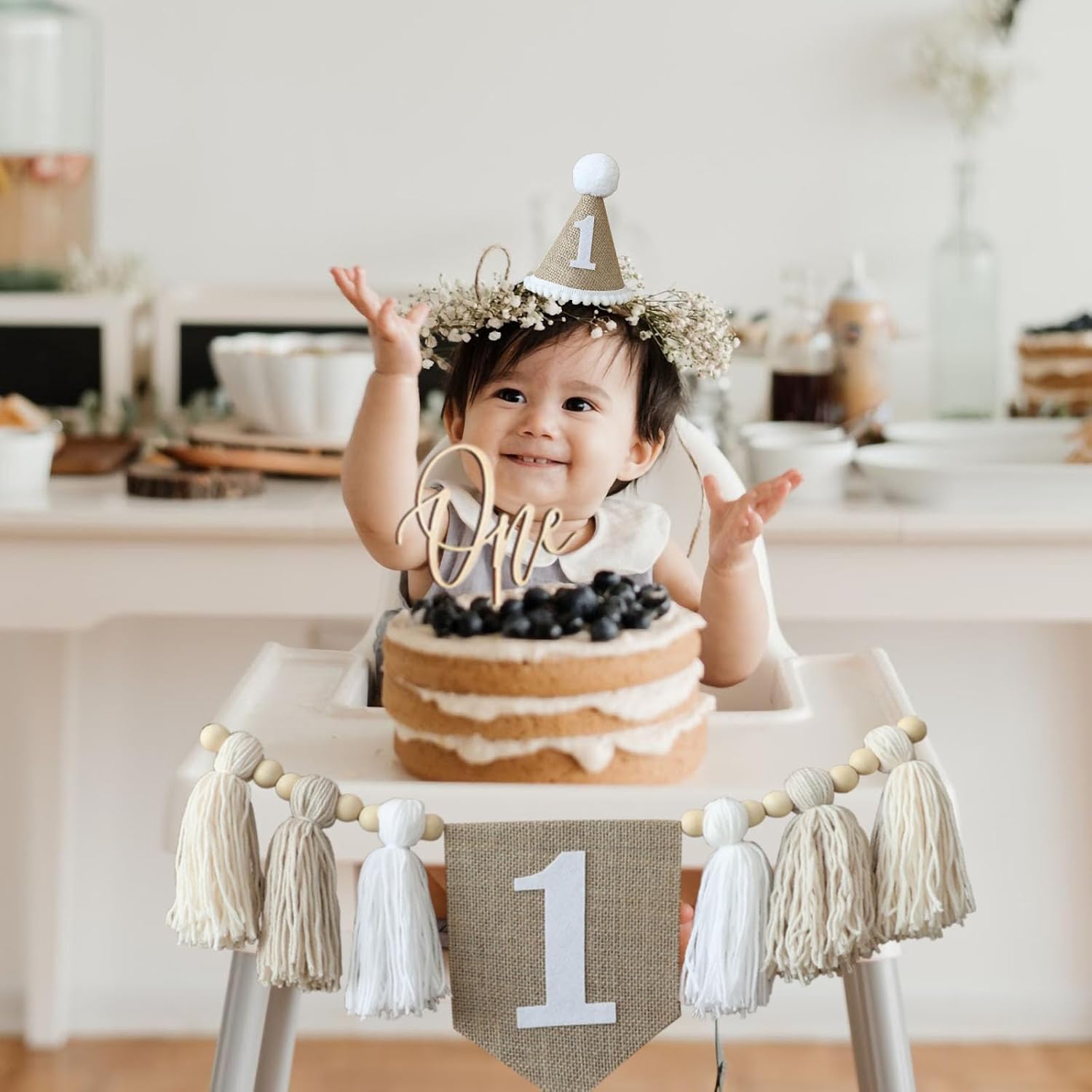 Birthday High Chair Banner Han - Party Hat Cone review and price