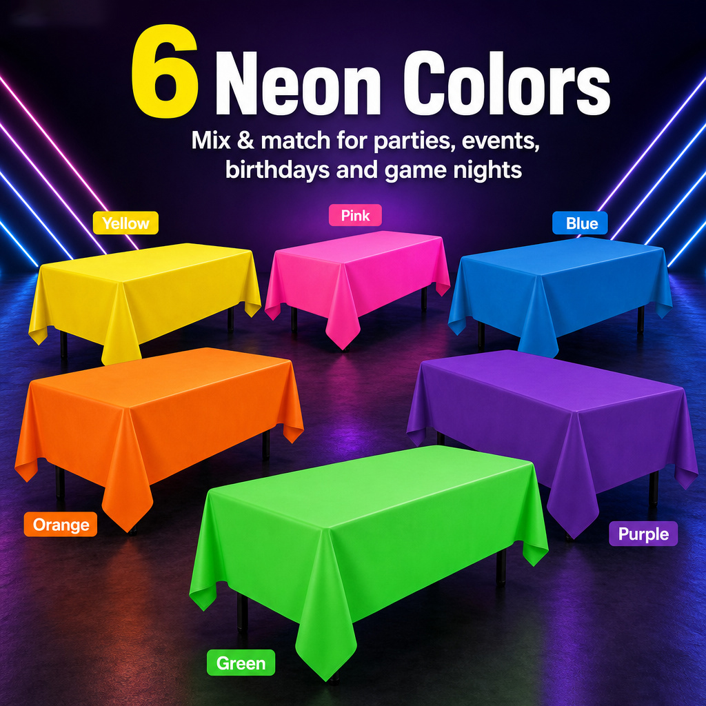 Thickened Macaron Fluorescent  - Table Cloth Disposable review and price