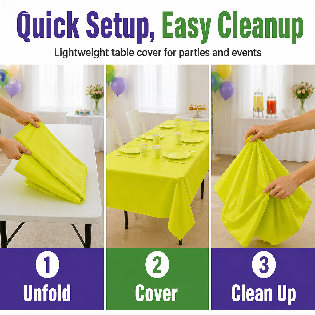 Thickened Macaron Fluorescent  - Table Cloth Disposable review and price
